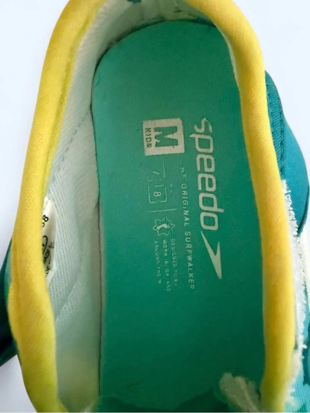 Speedo Kids Green & Yellow Dino Slip-On Water Shoes